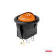 03085/AM ΔΙΑΚΟΠΤΗΣ ON/OFF 3 ΕΠΑΦΩΝ 12/24V 20A ΣΤΡΟΓΓΥΛΟΣ ΜΕ ΚΙΤΡΙΝΟ ΦΩΤΙΣΜΟ  ΑΜΙΟ - 1 ΤΕΜ.