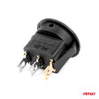 03086/AM ΔΙΑΚΟΠΤΗΣ ON/OFF 3 ΕΠΑΦΩΝ 12/24V 20A ΣΤΡΟΓΓΥΛΟΣ ΜΕ ΚΟΚΚΙΝΟ ΦΩΤΙΣΜΟ  ΑΜΙΟ - 1 ΤΕΜ.