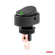 03087/AM ΔΙΑΚΟΠΤΗΣ ON/OFF  3 ΕΠΑΦΩΝ ΜΕ LED ΠΡΑΣΙΝΟ 12/24V Φ12mm 30A ΜΕ ΣΠΕΙΡΩΜΑ ΟΒΑΛ ΑΜΙΟ - 1 ΤΕΜ.