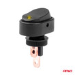 03088/AM ΔΙΑΚΟΠΤΗΣ ON/OFF 3 ΕΠΑΦΩΝ ΜΕ LED ΚΙΤΡΙΝΟ 12/24V Φ12mm 30A ΜΕ ΣΠΕΙΡΩΜΑ ΟΒΑΛ ΑΜΙΟ - 1 ΤΕΜ.