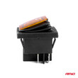 03091/AM ΔΙΑΚΟΠΤΗΣ ON/OFF 4 ΕΠΑΦΩΝ 20A 12/24V ΚΙΤΡΙΝΟΣ ΦΩΤΙΣΜΟΣ ΟΡΘΟΓΩΝΙΟΣ ΑΜΙΟ - 1 ΤΕΜ.