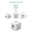 TESSAN 6 IN 1 POWERCUBE SOCKET 3xSCHUKO, 2xUSB, 1xTYPE-C, 2M CABLE