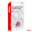 03460/AM ΑΣΦΑΛΕΙΕΣ JapVal PAL ΜICRO 11mm ΘΗΛΥΚΕΣ 30A ΣΕ ΡΟΖ ΧΡΩΜΑ AMIO - 2 Τεμ.