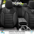 OT76893/AM ΚΑΛΥΜΜΑΤΑ ΚΑΘΙΣΜΑΤΩΝ OTOM  TORO 902 BLACK/SMOKED ΜΑΥΡΟ/ΓΚΡΙ ΥΦΑΝΤΟ ΥΦΑΣΜΑ SET ΑΜΙΟ - 1 σετ.