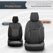 OT86751/AM ΚΑΛΥΜΜΑΤΑ ΚΑΘΙΣΜΑΤΩΝ OTOM SWAN 501 BLACK ΜΑΥΡΟ/ΓΚΡΙ ΣΚΟΥΡΟ ΛΙΝΟ & ΔΕΡΜΑΤΙΝΗ SET ΑΜΙΟ - 1 σετ.