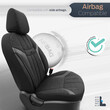OT86751/AM ΚΑΛΥΜΜΑΤΑ ΚΑΘΙΣΜΑΤΩΝ OTOM SWAN 501 BLACK ΜΑΥΡΟ/ΓΚΡΙ ΣΚΟΥΡΟ ΛΙΝΟ & ΔΕΡΜΑΤΙΝΗ SET ΑΜΙΟ - 1 σετ.