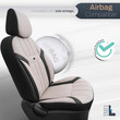 OT86753/AM ΚΑΛΥΜΜΑΤΑ ΚΑΘΙΣΜΑΤΩΝ OTOM SWAN 503 BEIGE ΜΑΥΡΟ/ΜΠΕΖ ΛΙΝΟ & ΔΕΡΜΑΤΙΝΗ SETΑΜΙΟ - 1 σετ.
