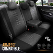 OT86755/AM ΚΑΛΥΜΜΑΤΑ ΚΑΘΙΣΜΑΤΩΝ OTOM THRONE 102 SMOKED ΜΑΥΡΟ/ΓΚΡΙ ΛΙΝΟ & ΔΕΡΜΑΤΙΝΗ SET ΑΜΙΟ - 1 σετ.