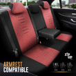 OT86756/AM ΚΑΛΥΜΜΑΤΑ ΚΑΘΙΣΜΑΤΩΝ OTOM  THRONE 103 RED ΜΑΥΡΟ/ΓΚΡΙ/ΚΟΚΚΙΝΟ ΛΙΝΟ & ΔΕΡΜΑΤΙΝΗ SET ΑΜΙΟ - 1 σετ.
