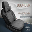 OT86759/AM ΚΑΛΥΜΜΑΤΑ ΚΑΘΙΣΜΑΤΩΝ OTOM VOYAGER 102 SMOKED  ΜΑΥΡΟ/ΓΚΡΙ ΛΙΝΟ & ΔΕΡΜΑΤΙΝΗ SETΑΜΙΟ - 1 σετ.