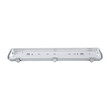 GloboStar® 90611 60cm Tri-Proof Πλαστικό PC Σκαφάκι με Μεταλλικά Clips για 2 x Λάμπες T8 Τύπου Φθορίου LED Τροφοδοσίας Ενός Άκρου Αδιάβροχο IP65