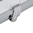 GloboStar® 90611 60cm Tri-Proof Πλαστικό PC Σκαφάκι με Μεταλλικά Clips για 2 x Λάμπες T8 Τύπου Φθορίου LED Τροφοδοσίας Ενός Άκρου Αδιάβροχο IP65