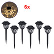 GloboStar® 85702 ΣΕΤ 6 Τεμαχίων Αυτόνομα Ηλιακά Φωτιστικά LED SMD 1W 100lm με Ενσωματωμένη Μπαταρία 600mAh - Φωτοβολταϊκό Πάνελ με Αισθητήρα Ημέρας-Νύχτας Αδιάβροχο IP65 Φανάρι Κήπου Τετράγωνο Θερμό Λευκό 3000K