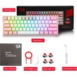 Gaming πληκτρολόγιο - Redragon K616-RGB Fizz Pro (Pink/White)