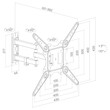 DM-2355FD . Βάση TV 23"-55" έως 30kg ρυθμιζόμενη με διπλό βραχίονα επιτοίχια DM PRO μαύρη