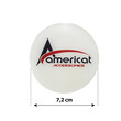 ΑΥΤ.AMERICAT/8 AMERICAT ΜΟΝΟΓΡΑΜΜΑ ΑΥΤΟΚΟΛΛΗΤΑ ΖΑΝΤΩΝ 7,2 cm ΛΕΥΚΟ/ΚΟΚΚΙΝΟ/ΜΑΥΡΟ ΣΜΑΛΤΟΥ - 4 ΤΕΜ.