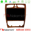 Nakamichi Nam5260 Series 4core Android12 4+64gb Mercedes c Class (W203) Navigation Multimedia Tablet 9 (Wooden Style) με Carplay &Amp; Android Auto u-n44-Mb0925w
