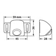 L7364.5 ΒΟΗΘΗΤΙΚΟ ΦΩΣ ΟΠΙΣΘΕΝ 12/24V 6LED 4W 500lm 6.000K LED-PROJECTOR 59x36x28mm ΛΕΥΚΟ ΦΩΣ ΑΔΙΑΒΡΟΧΟ