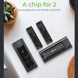 ICY BOX TYPE-C/USB 3.2 M.2 NVMe & SATA DOCKING TOOLESS BLACK