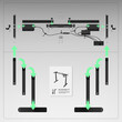 ICY BOX ERGONOMIC WORKSTATION, MOTORISED DESK INCL. SPILLED DESKTOP 140x170CM AND DIGITAL MEMORY TOUCH PANEL