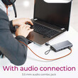 ICY BOX 10 IN 1 TYPE-C DOCK (HUB + HDMI + BGA + CARD READER + 3.5MM) PD100W