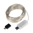 ZAR0575 . Χριστουγεννιάτικο φωτάκια USB 10m με αλλαγή λειτουργίας φωτισμού θερμό λευκό Rebel