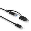 ICY BOX TYPE-C 3.2 TO USB 3.1 & TYPE-C ADAPTER 0.35M BLACK