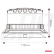 04108/AM ΦΑΡΟΣ ΦΙΜΕ HEAVY DUTY W28M 12/24V ΠΟΡΤΟΚΑΛΙ 16LED ΜΑΓΝΗΤΙΚΟΣ/ΒΙΔΩΤΟΣ ΜΕ ΦΙΣ ΑΝΑΠΤΗΡΑ Υ89mm Φ110mm AMIO - 1 τεμ.