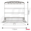 04111/AM ΦΑΡΟΣ HEAVY DUTY W30M 12/24V ΠΟΡΤΟΚΑΛΙ 24LED ΜΑΓΝΗΤΙΚΟΣ/ΒΙΔΩΤΟΣ ΜΕ ΦΙΣ ΑΝΑΠΤΗΡΑ Υ128mm Φ110mm AMIO - 1 τεμ.