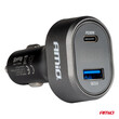 04178/AM ΦΟΡΤΙΣΤΗΣ ΑΝΑΠΤΗΡΑ ΜΕ 2 ΘΥΡΕΣ USB-C+USB-A QUICK CHARGE 3.0 30W ΜΕ ΒΟΛΤΟΜΕΤΡΟ ΜΑΥΡΟ AMIO - 1 Τεμ.