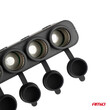 04175/AM ΑΝΤΑΠΤΟΡΑΣ ΑΝΑΠΤΗΡΑ ΤΕΤΡΑΠΛΟΣ 12/24V 216W MAX ΜΕ 2 ΘΥΡΕΣ USB PD30W/QC3.0 AMIO - 1 Τεμ.
