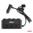 04175/AM ΑΝΤΑΠΤΟΡΑΣ ΑΝΑΠΤΗΡΑ ΤΕΤΡΑΠΛΟΣ 12/24V 216W MAX ΜΕ 2 ΘΥΡΕΣ USB PD30W/QC3.0 AMIO - 1 Τεμ.