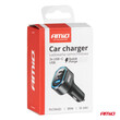 04177/AM ΦΟΡΤΙΣΤΗΣ ΑΝΑΠΤΗΡΑ ΜΕ 3 ΘΥΡΕΣ 2xUSB-C 65W/20W+USB-A QUICK CHARGE 3.0 ΜΑΥΡΟ AMIO - 1 Τεμ.