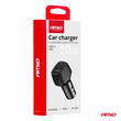 04282/AM ΦΟΡΤΙΣΤΗΣ ΑΝΑΠΤΗΡΑ ΜΕ 2 ΘΥΡΕΣ USB-A QUICK CHARGE+USB-C 20W ΜΑΥΡΟ AMIO - 1 Τεμ.