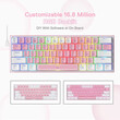 Gaming πληκτρολόγιο - Redragon K617 Fizz (Pink/White)