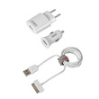 L3894.5/T Καλώδιο Φορτισης / Συγχρονισμού USB για Apple 100cm 30pin με αντάπτορα USB αναπτήρα 12V/24V και αντάπτορα 220V