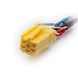 CARAV Industries Inc.  Line out adapter- Yellow mini ISO to 4 x RCA   15.201