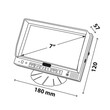 L7444.1 ΟΘΟΝΗ M2 180x120x57mm 7 ΙΝΤΣΕΣ 10-32V ΓΙΑ 3 ΚΑΜΕΡΕΣ ΚΑΙ 3 AUDIO