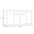 Μπουφές Drepen pakoworld μελαμίνη σε λευκό χρώμα 162.3x34.2x81.7εκ