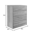 Συρταριέρα Kuanger pakoworld mdf σε φυσική απόχρωση 80x40x80εκ