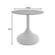 Βοηθητικό τραπέζι Fabron Inart λευκό sintered stone Φ50x52εκ