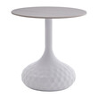 Βοηθητικό τραπέζι Fabron Inart λευκό sintered stone Φ50x52εκ