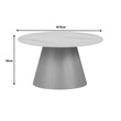 Τραπέζι σαλονιού Soleire Inart λευκό μαρμάρου sintered stone Φ70x40εκ