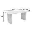 Τραπέζι Loozir pakoworld mdf σε λευκή όψη τραβερτίνας 180x90x75εκ