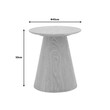 Βοηθητικό τραπέζι Kayano pakoworld καρυδί mdf Φ45x50εκ