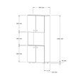 Ντουλάπα κουζίνας Guzel pakoworld σε καρυδί απόχρωση 60x31.4x140εκ