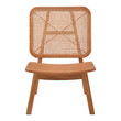 Πολυθρόνα Viborg pakoworld φυσικό teak ξύλο-φυσικό rattan 60x75x87εκ