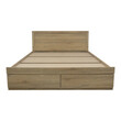 Κρεβάτι Olympus pakoworld με συρτάρι σε φυσική απόχρωση 140x200εκ