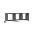 Επιτοίχια ραφιέρα Mikoro pakoworld σε λευκή απόχρωση 90x22x25.6εκ