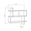 Ραφιέρα Paralel pakoworld χρώμα λευκό 70x22x65,5εκ